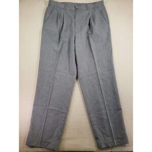 Thomson Pants Mens 38X34 Gray Pleated Straight Leg Comfort Stretch Dress Pants